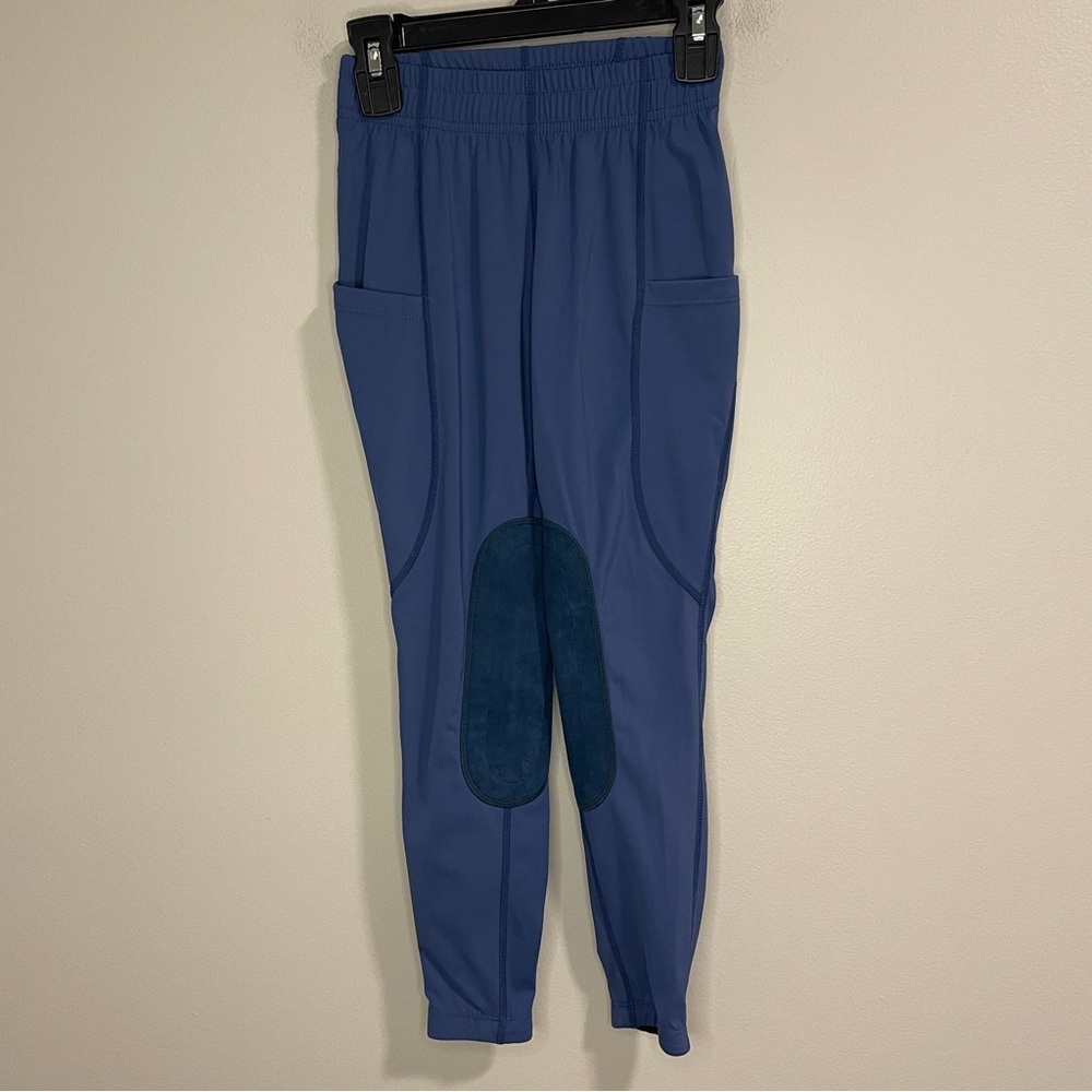 Baleaf Girls Blue riding pants with knee patches. Size S